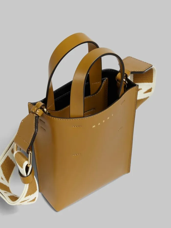 Women Marni Tote Bags Museo Nano Bag In Brown Leather