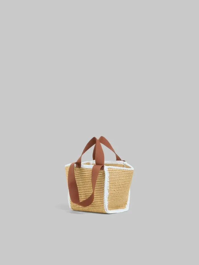 Women Marni Tote Bags Natural Macram Sillo Small Shopper