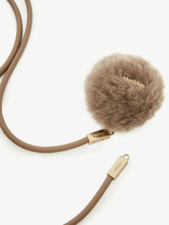 Women Max Mara Belts Tubular Belt With Pompom Beige