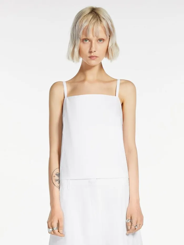 Women Max Mara Blouses Boxyfit Top Optical White