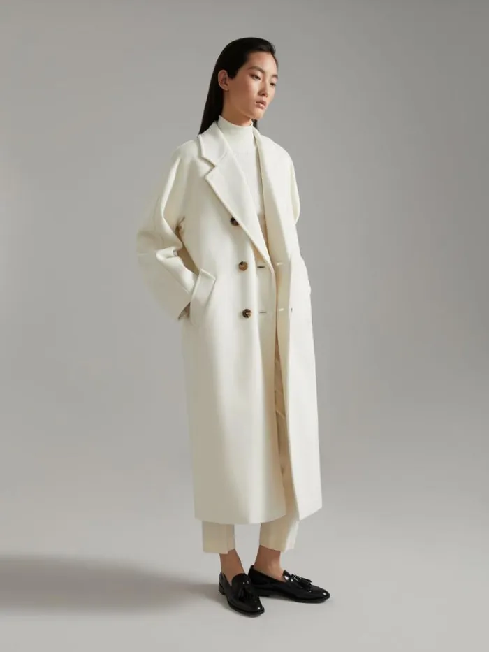 Women Max Mara Coats 101801 Icon Coat White