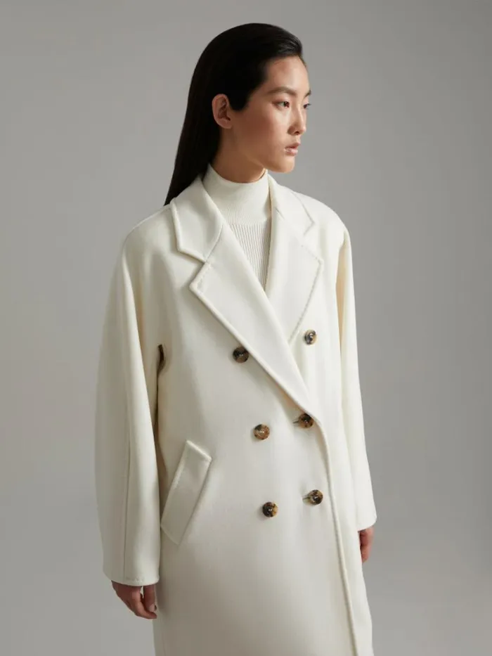 Women Max Mara Coats 101801 Icon Coat White