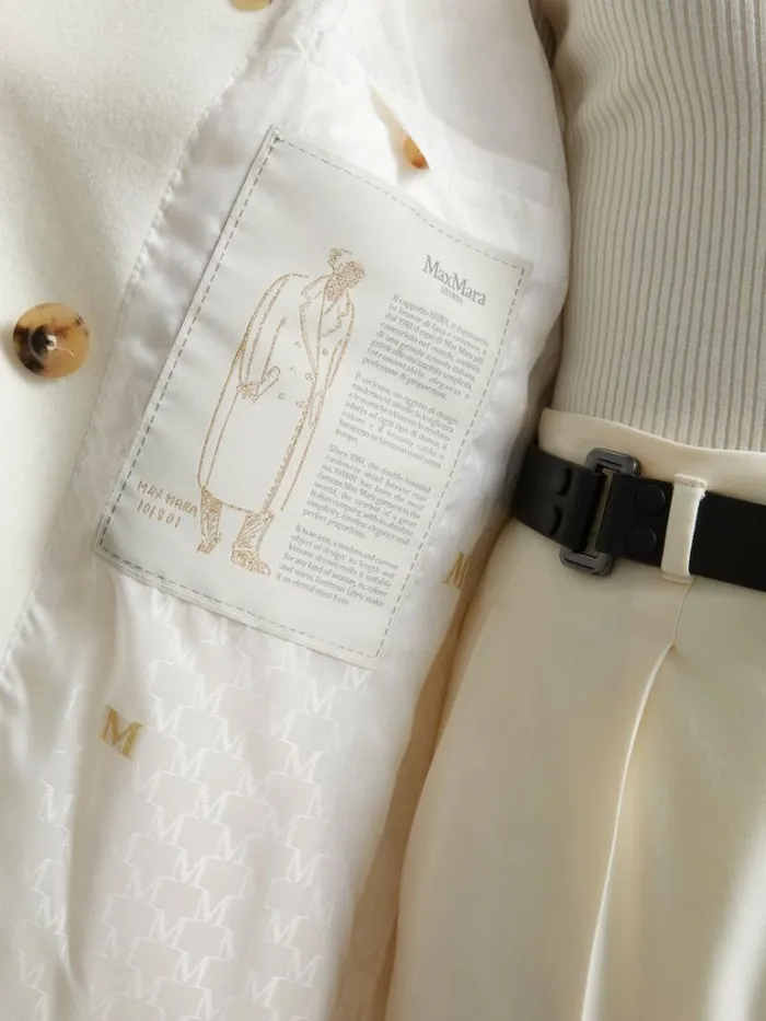 Women Max Mara Coats 101801 Icon Coat White