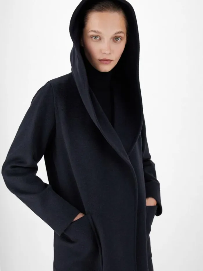 Women Max Mara Coats Camel Colour Robe Coat Ultramarine