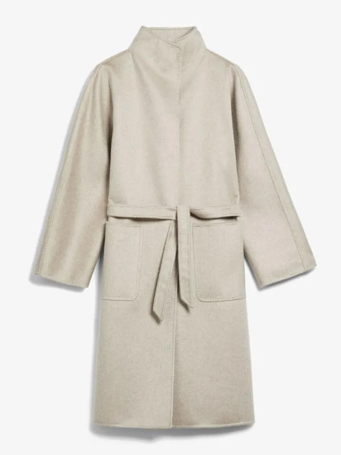 Women Max Mara Coats Cashmere Cardigan Coat Sand