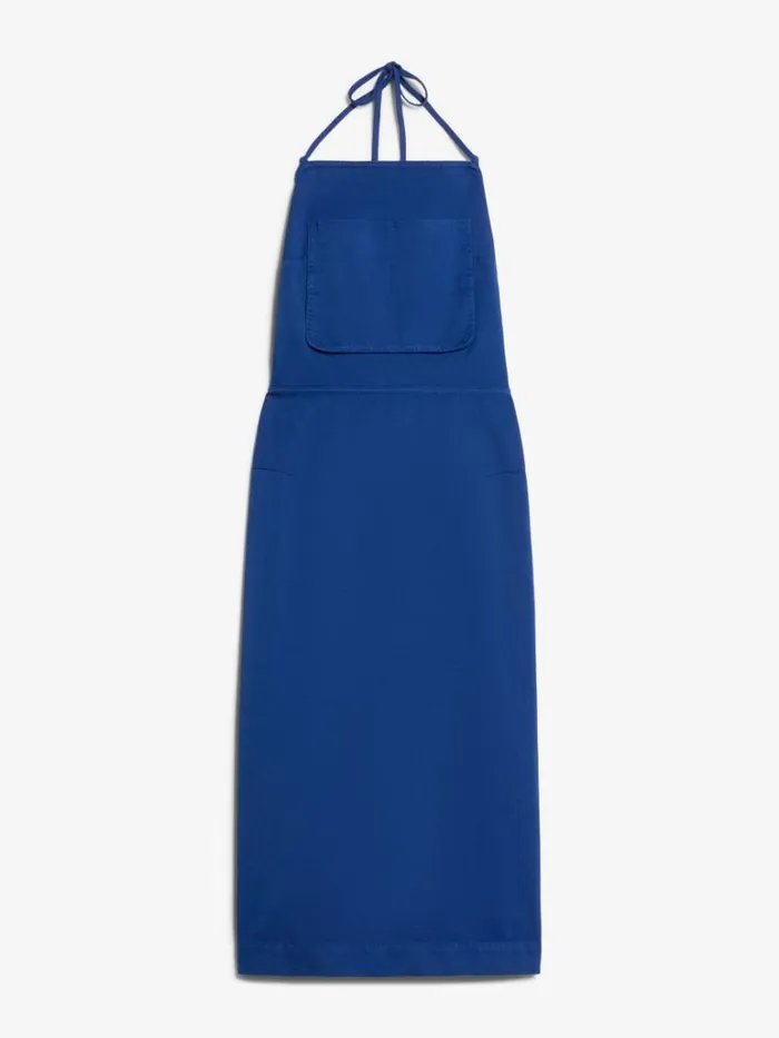 Women Max Mara Dresses Canvas Workwear Dress Cornflower Blue