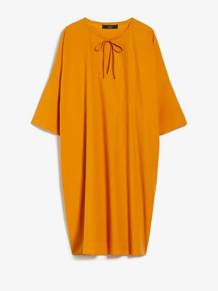 Women Max Mara Dresses Cotton Poplin Dress Ochre