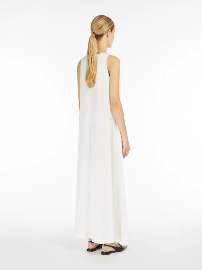 Women Max Mara Dresses Stretch Jersey Aline Dress Ecru