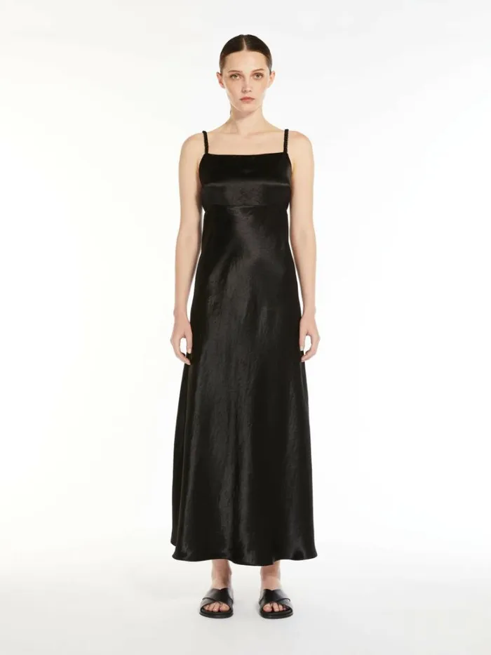 Women Max Mara Dresses Technical Satin Dress Black