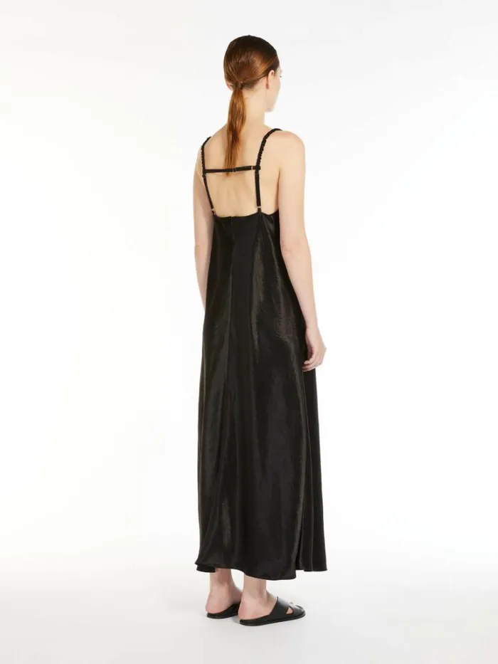 Women Max Mara Dresses Technical Satin Dress Black