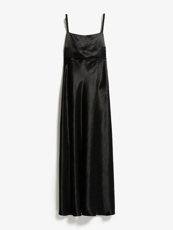 Women Max Mara Dresses Technical Satin Dress Black