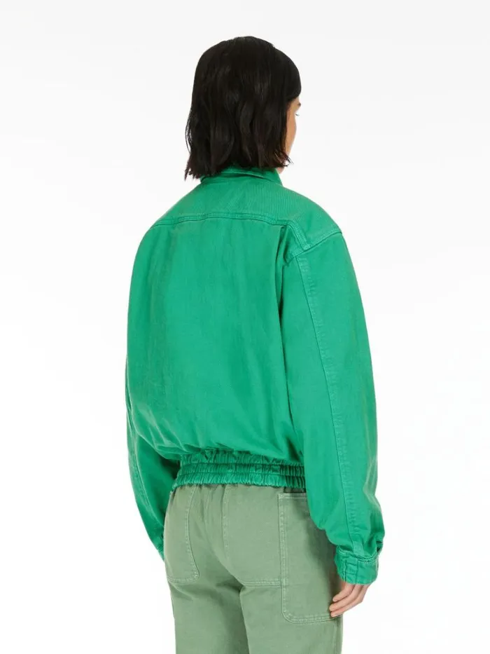 Women Max Mara Jackets And Blazers Cotton Drill Cropped Jacket Water