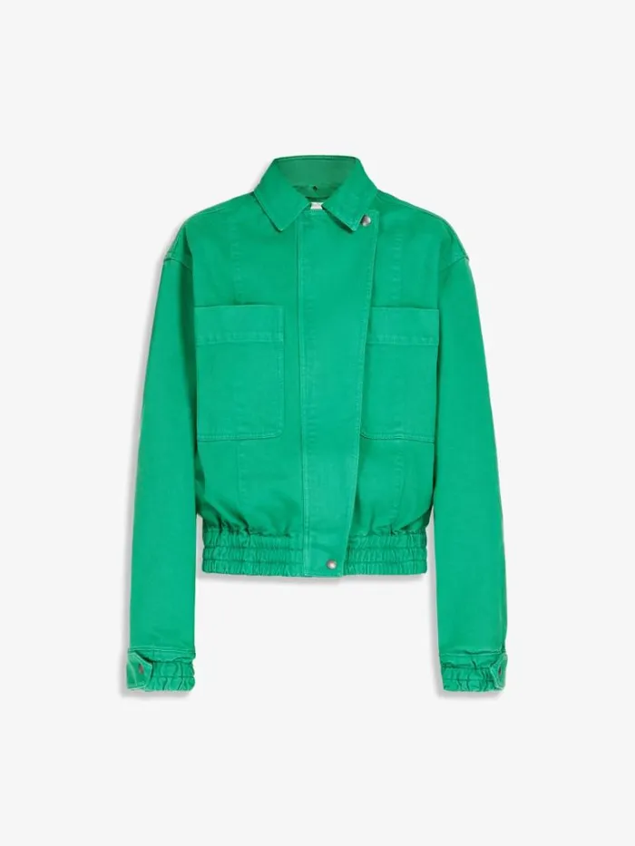Women Max Mara Jackets And Blazers Cotton Drill Cropped Jacket Water
