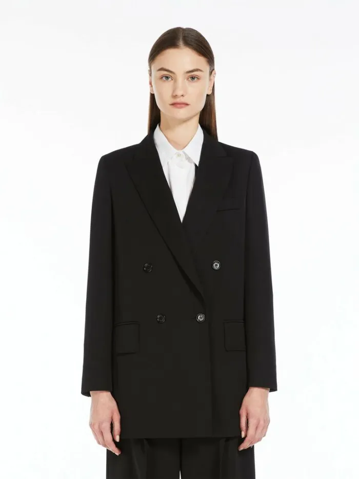 Women Max Mara Jackets And Blazers Wool And Mohair Oversize Blazer Black