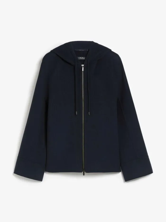 Women Max Mara Jackets And Blazers Wool Hoodie Ultramarine