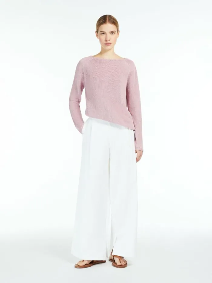 Women Max Mara Knitwear Linen Yarn Jumper Pink