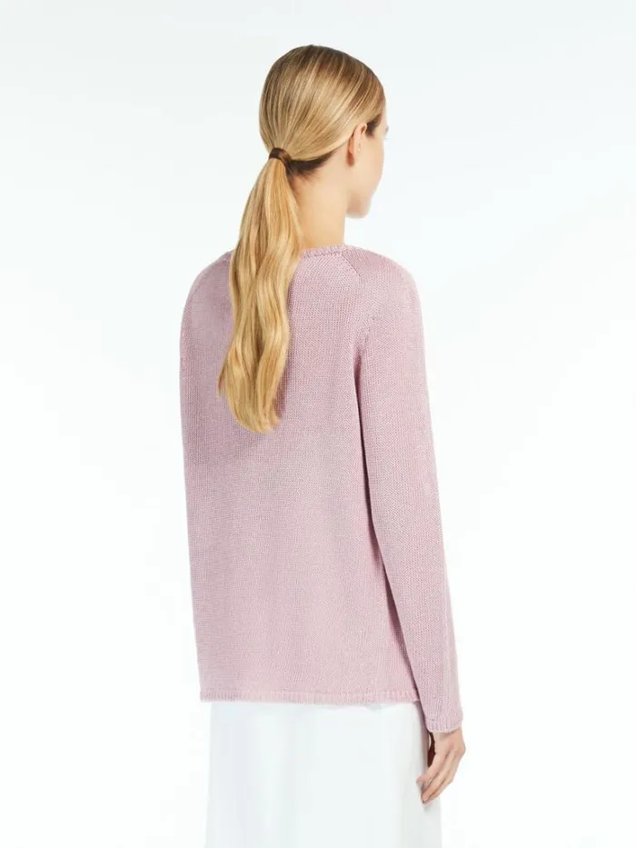 Women Max Mara Knitwear Linen Yarn Jumper Pink