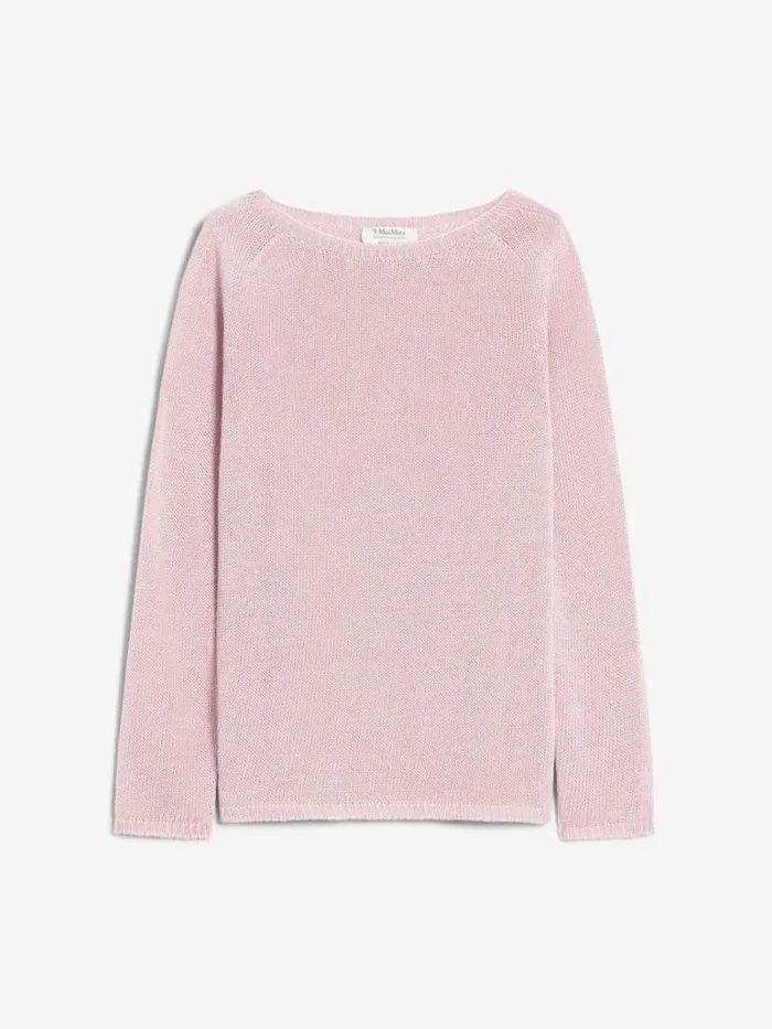 Women Max Mara Knitwear Linen Yarn Jumper Pink