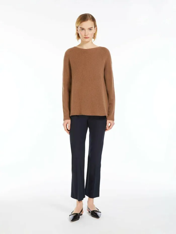 Women Max Mara Knitwear Wool And Cashmere Sweater Caramel