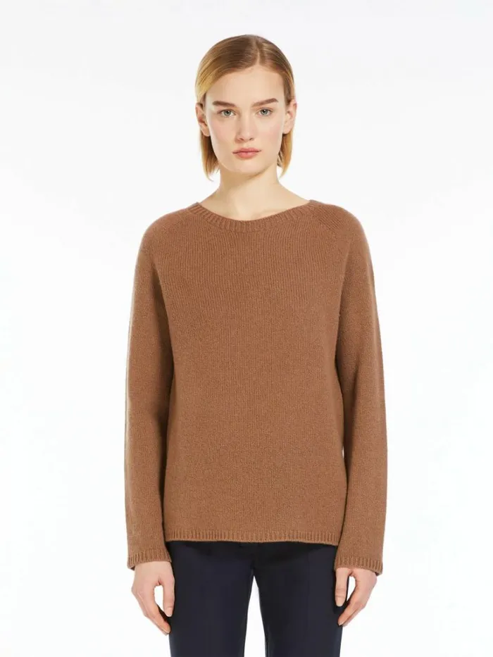 Women Max Mara Knitwear Wool And Cashmere Sweater Caramel