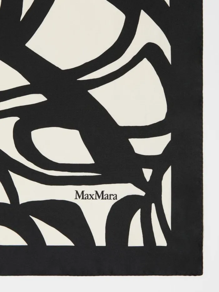 Women Max Mara Scarves And Foulards Printed Silk Scarf Ivory
