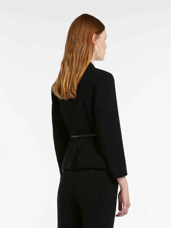 Women Max Mara Suit Belted Cady Jacket Black