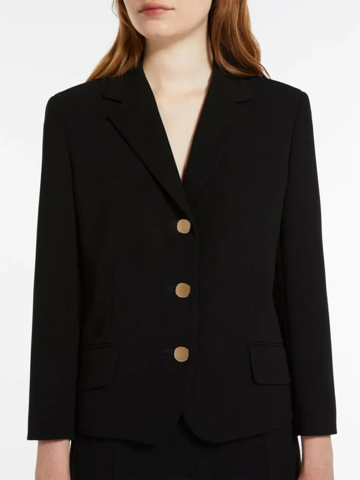 Women Max Mara Suit Belted Cady Jacket Black