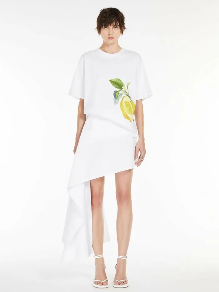 Women Max Mara Tops And Tshirts Floralprint Tshirt Optical White