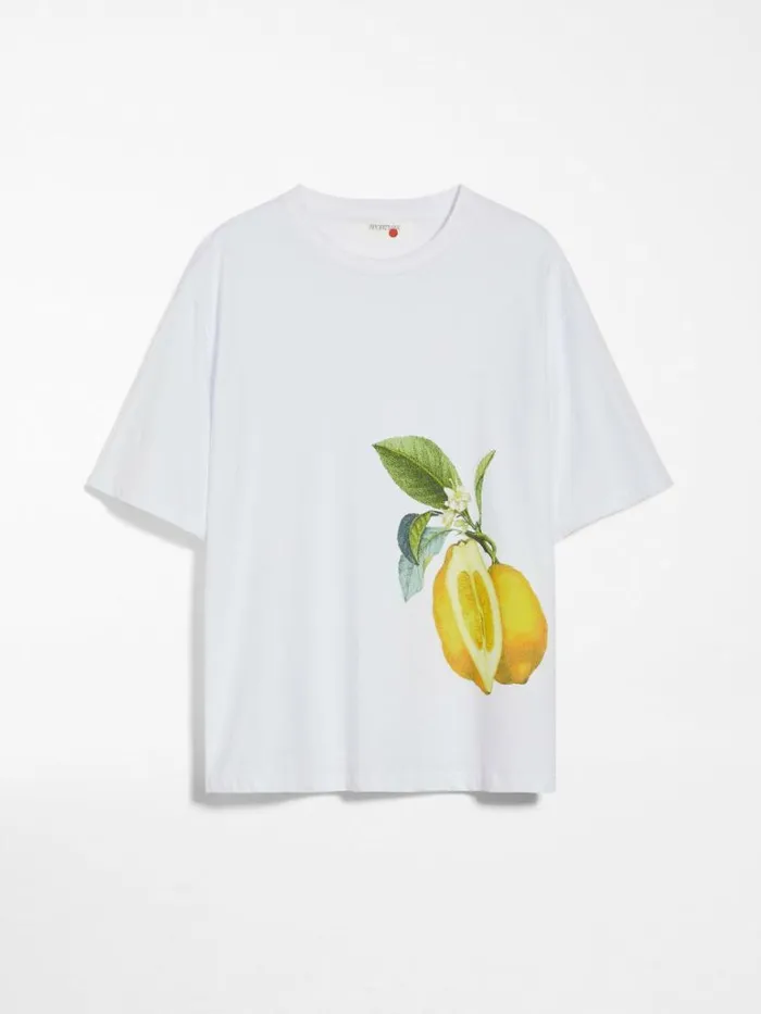 Women Max Mara Tops And Tshirts Floralprint Tshirt Optical White