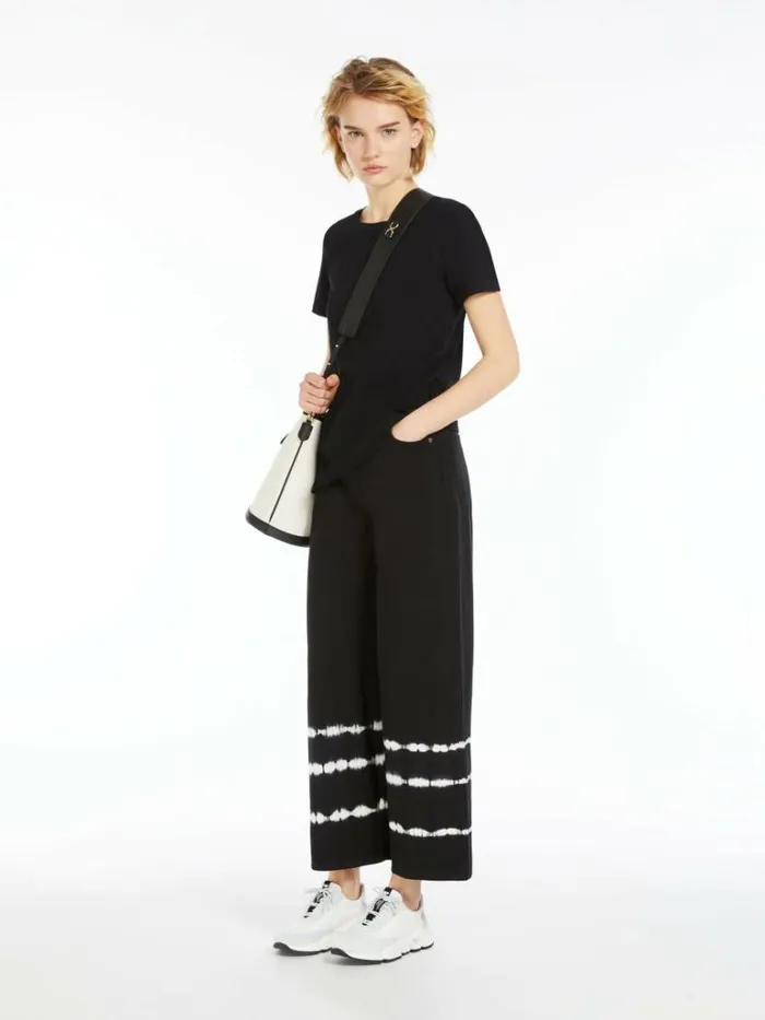 Women Max Mara Tops And Tshirts Straightfit Organic Cotton Tshirt Black