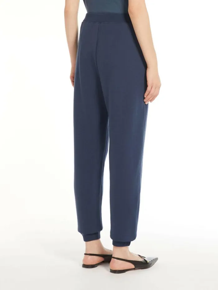 Women Max Mara Trousers And Jeans Cotton Fleece Trousers Ultramarine