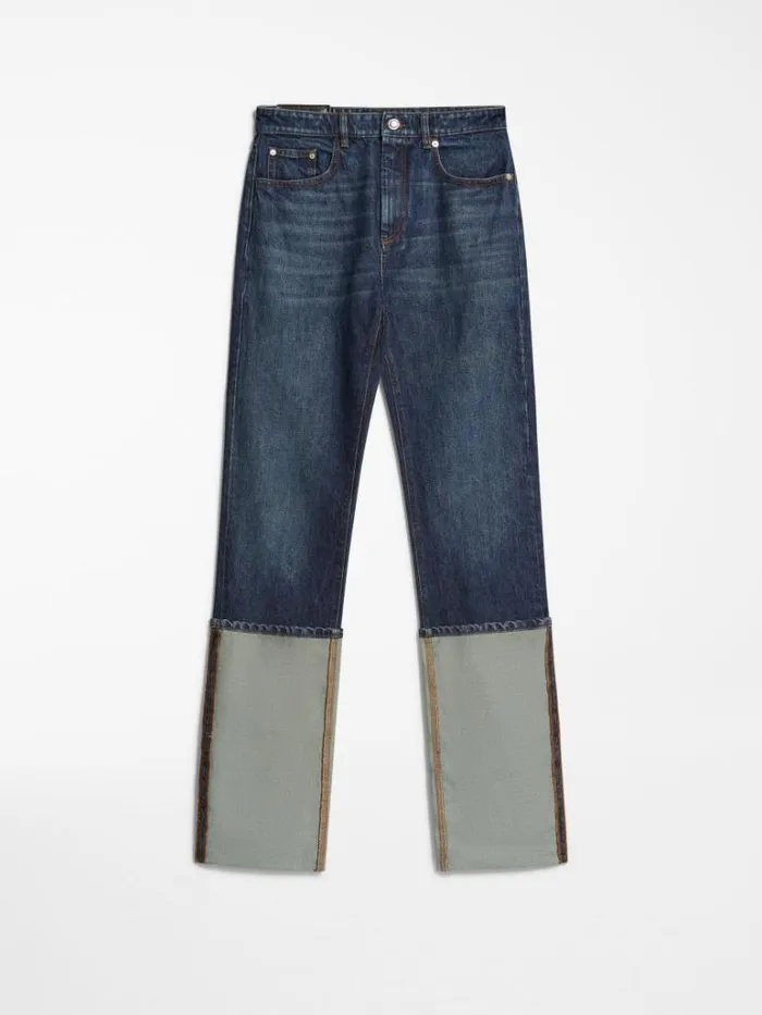 Women Max Mara Trousers And Jeans Denim Jeans With Extra Turnups Midnightblue