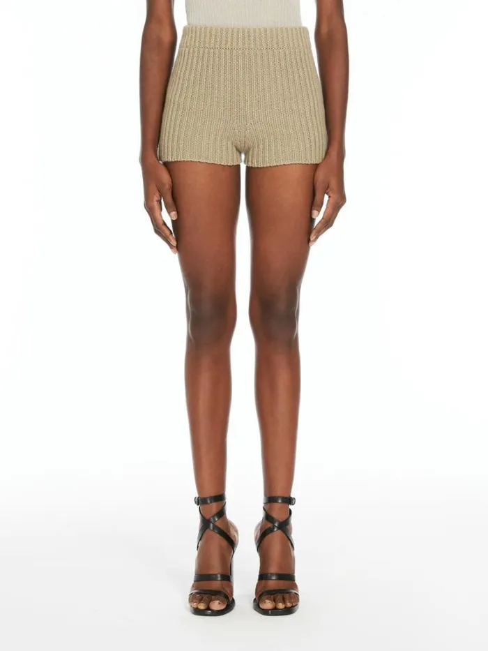 Women Max Mara Trousers And Jeans Ribknit Culottes Kaki