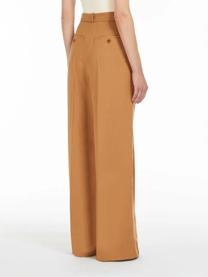 Women Max Mara Trousers And Jeans Viscose And Linen Trousers Terra Cotta
