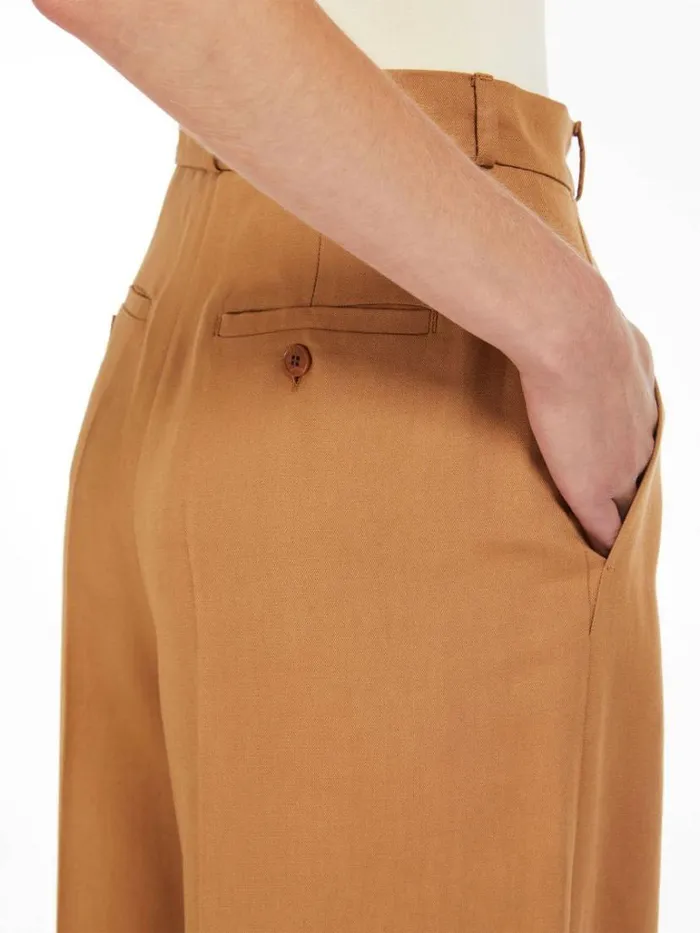 Women Max Mara Trousers And Jeans Viscose And Linen Trousers Terra Cotta