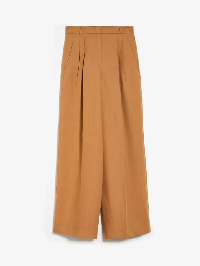 Women Max Mara Trousers And Jeans Viscose And Linen Trousers Terra Cotta