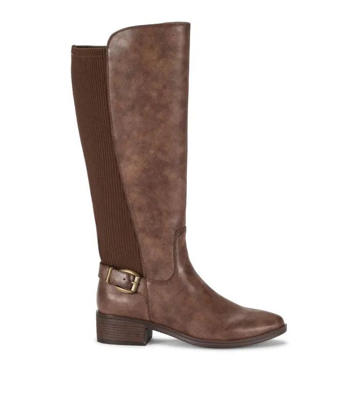 Women McKayla Wide Calf Tall Boot Dark Brown Baretraps Wide Calf Boots