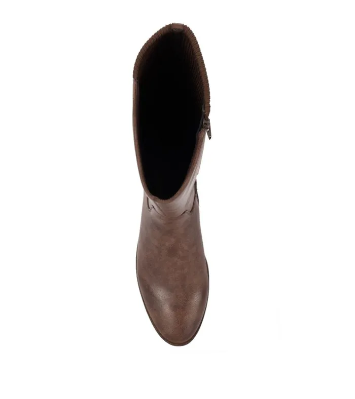 Women McKayla Wide Calf Tall Boot Dark Brown Baretraps Wide Calf Boots