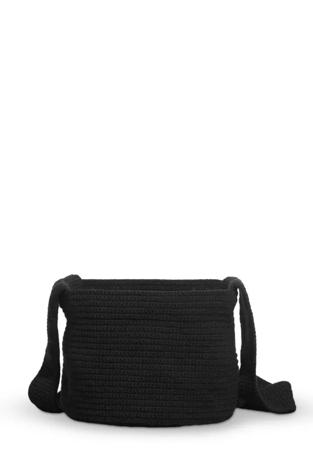 WomenMen Crossbody Bags Gabriela Hearst Crossover Knit Bag In Black Cashmere