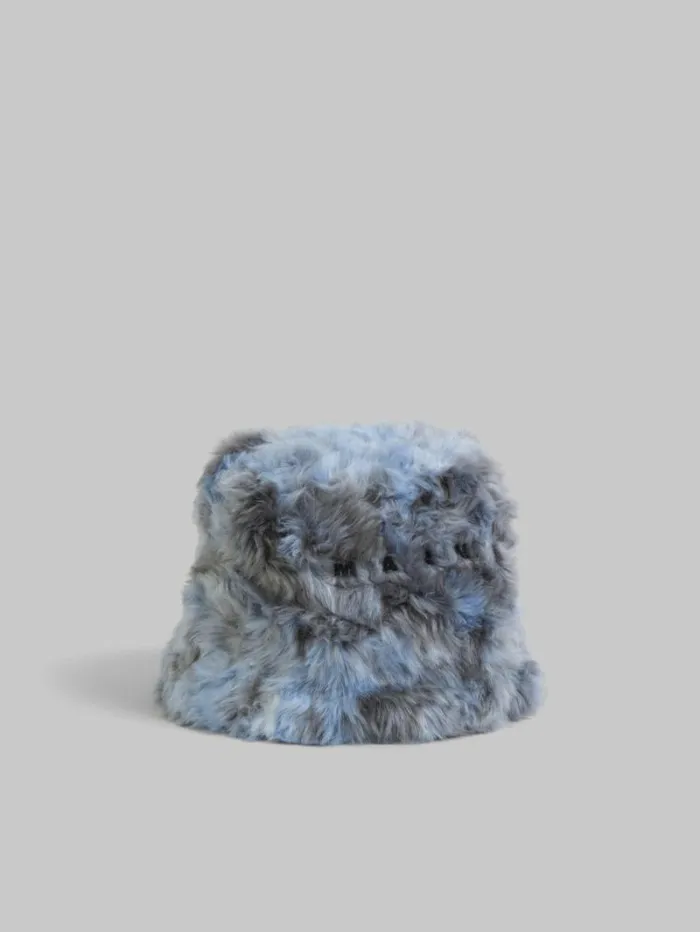 WomenMen Marni Hats Grey LongHair Jacquard Bucket Hat