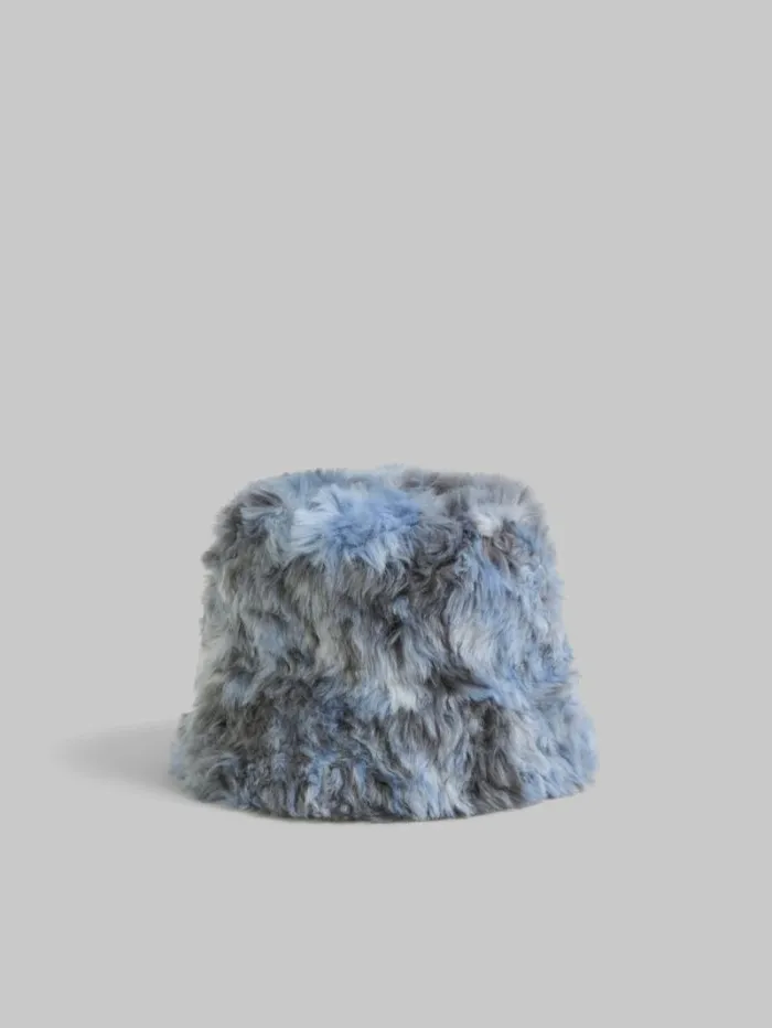 WomenMen Marni Hats Grey LongHair Jacquard Bucket Hat