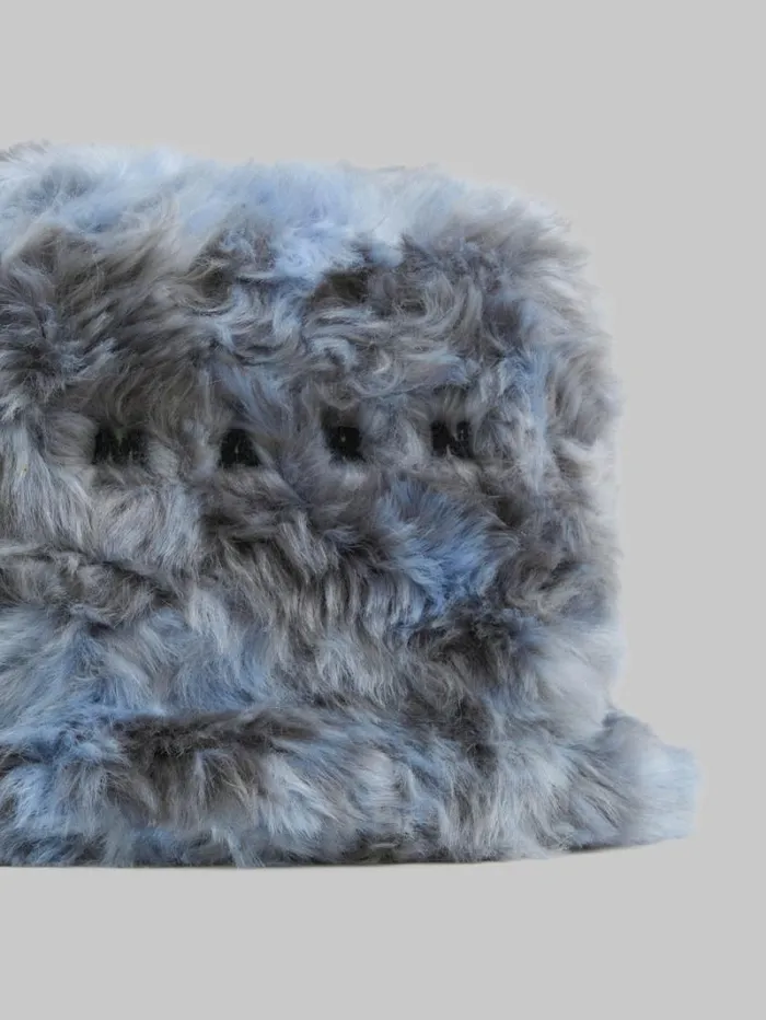 WomenMen Marni Hats Grey LongHair Jacquard Bucket Hat