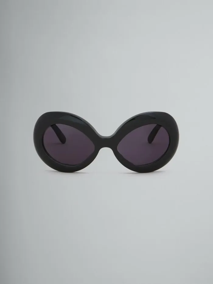 WomenMen Marni Sunglasses Black Lake Of Fire Sunglasses