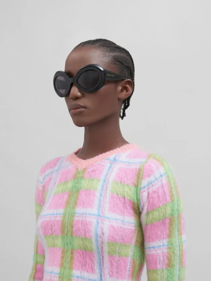 WomenMen Marni Sunglasses Black Lake Of Fire Sunglasses