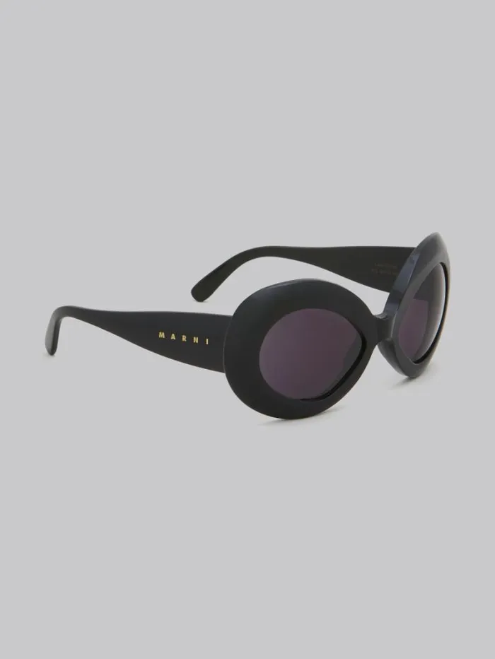 WomenMen Marni Sunglasses Black Lake Of Fire Sunglasses