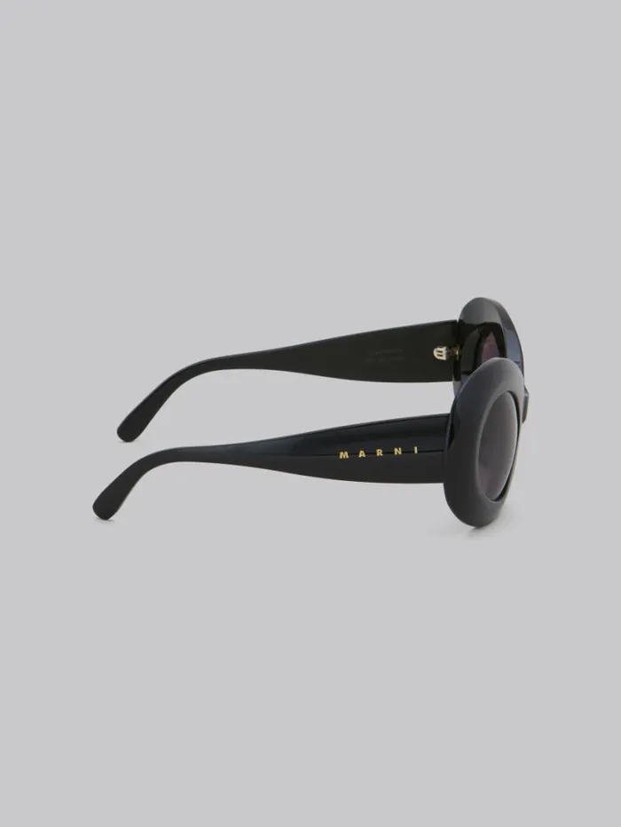 WomenMen Marni Sunglasses Black Lake Of Fire Sunglasses