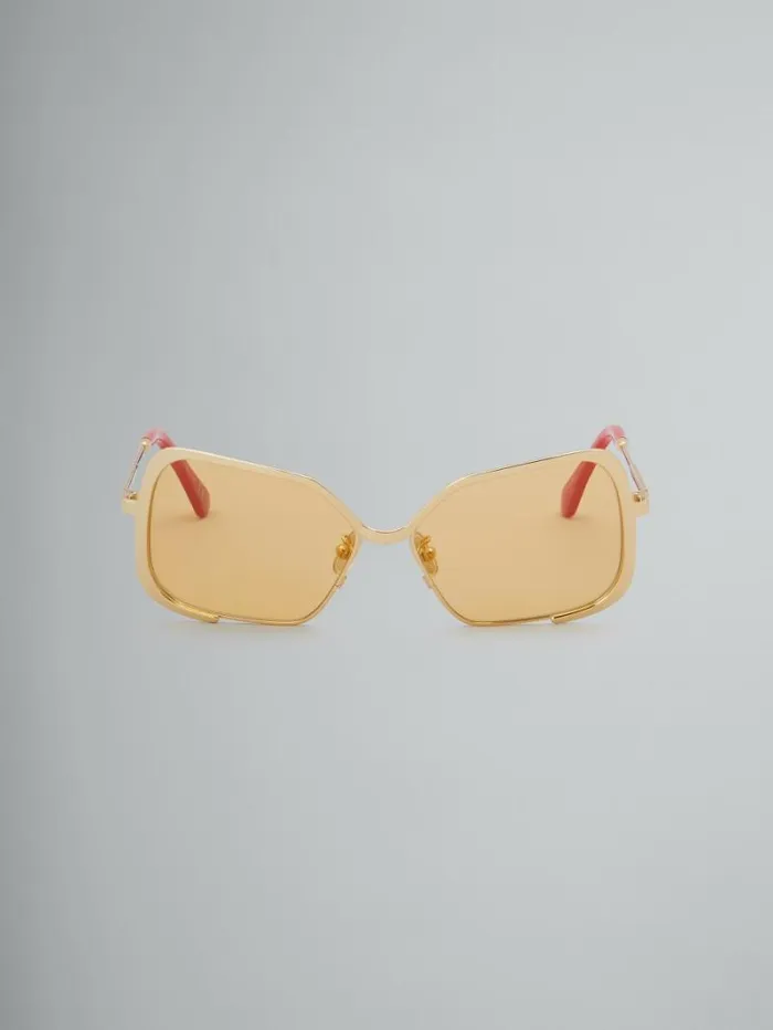 WomenMen Marni Sunglasses Gold Unila Sunglasses