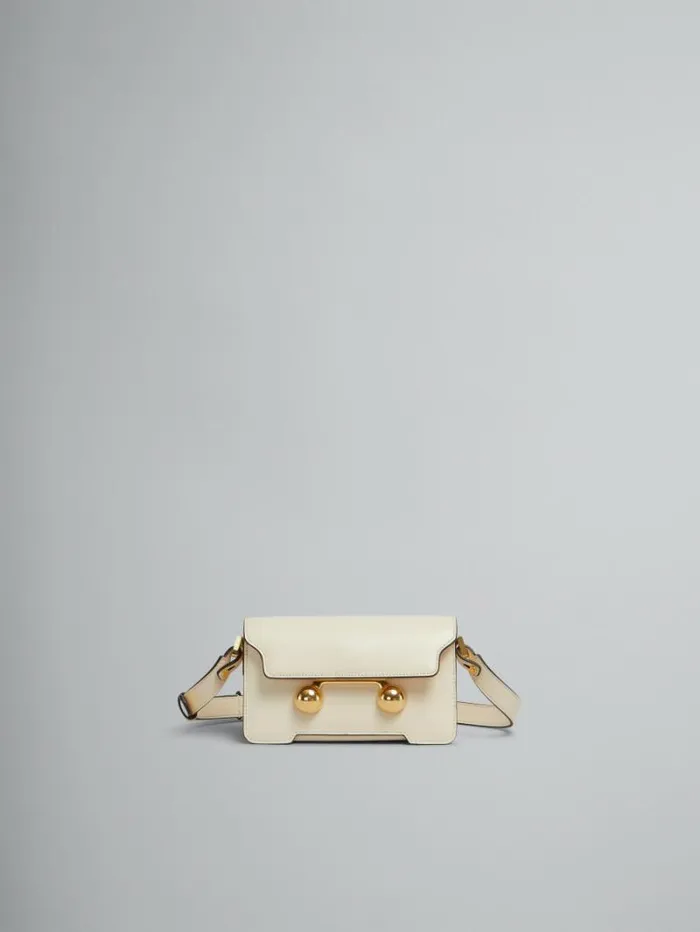 WomenMen Marni Trunkaroo Bag Cream Leather Trunkaroo Mini Shoulder Bag