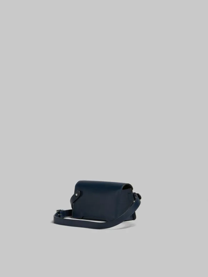 WomenMen Marni Trunkaroo Bag Deep Blue Leather Trunkaroo Crossbody Bag