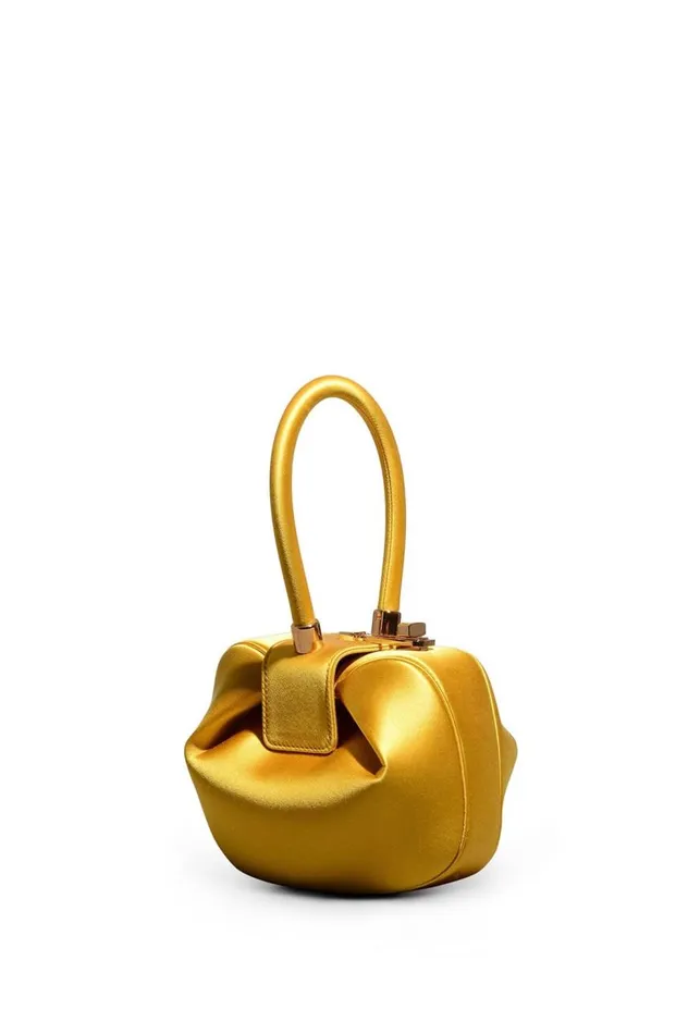 WomenMen Mini Bags Gabriela Hearst Demi Bag In Amber Satin